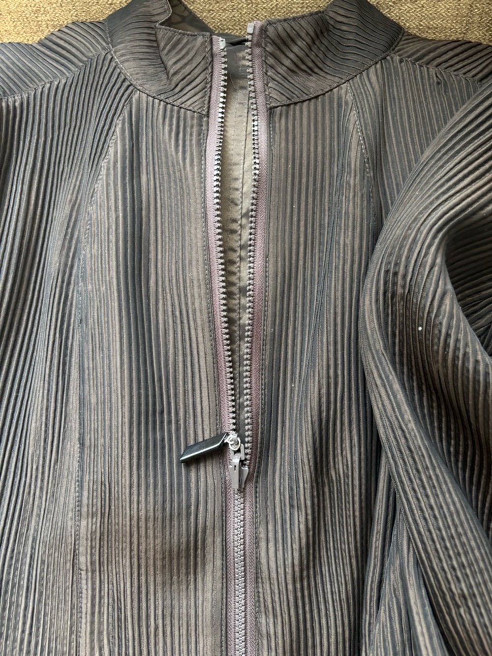 Mycra Pac Brown Ribbed Zip Front Utility Jacket - Picture 3 of 9